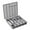Grey, variant on Silverware Organizer with Lid, Covered Utensil Tray Cutlery Storage Box for Kitchen Drawer & Countertop(Black-1,39X34X6CM)