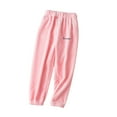 thumbnail image 2 of Girls Coral Lounge Pants Girls Pants for Everyday Casual Home Wear Cozy Flannel Loungewear Bottoms for Toddlers and Kids in Autumn Winter Season, 2 of 5