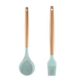 thumbnail image 1 of El utensilio libre no tóxico de los artilugios de la cocina de la manija de madera 2PCS fijó para el Cookware antiadherente, 1 of 5