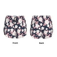 thumbnail image 4 of Disketp Leaves Flower Print Women's Shorts Workout Shorts for Athletic Gym Running Shorts with Phone Pockets XX-Large, 4 of 8