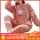 thumbnail image 2 of Conjuntos de Pijamas de felpa para Mujer, ropa de dormir con estampado de dibujos animados de vellón grueso, ropa de casa de terciopelo Kawaii Girsl, Otoño e Invierno, 2 of 5