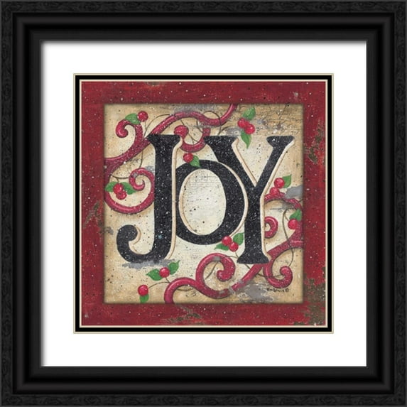 Lewis, Kim 15x15 Black Ornate Wood Framed with Double Matting Museum Art Print Titled - Joy