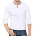thumbnail image 2 of Aiyino Mens Henley Shirts Slim Fit Long Sleeve Beefy Fashion Casual Top Shirts of Cotton Shirts, 2 of 4