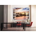 thumbnail image 2 of wall26 Removable Wall Sticker/Wall Mural - Brooklyn Bridge at Sunset Viewed from Brooklyn Bridge Park | Creative Window View Home Decor/Wall Decor - 24"x32", 2 of 5