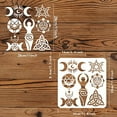 thumbnail image 2 of Wiccan Witch Symbols Drawing Stencil 11.8x11.8inch Reusable Spiral Goddess Painting Template DIY Craft Viking Celtic Knot Stencil for Painting on Wall Furniture Wood and Paper, 2 of 9