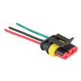 thumbnail image 3 of Automotive Wire Connector, 5 Sets Car 3 Pin Way Sealed Auto Waterproof Electrical Connector Plug Socket Kit, 3 of 8