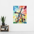 thumbnail image 2 of Windmill Folk Art Abstract Bright Extra Large XL Wall Art Poster Print, 2 of 3