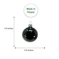thumbnail image 6 of Pinnacle Peak Trading Black Shiny and Matte Polish Glass 60mm Ball Baubles 6 Piece Made in Poland 2.4 Inch, 6 of 8