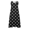 thumbnail image 4 of pstuiky Sun Dresses for Women 2023, Women Maxi Dress for Cotton Linen Tank Dress Sleeveless Loose Round Neck Dresses with Pockets Leisure Dress on Sale Black #7 L E2, 4 of 5