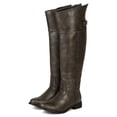 thumbnail image 5 of Breckelles Rider-82 New Women Crinkle Leatherette Round Toe Riding Thigh High Boot, 5 of 6