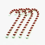 Haute Decor Candy Cane Stocking Holder, (VELVET Material version) 4-Pack, Classic Red & White