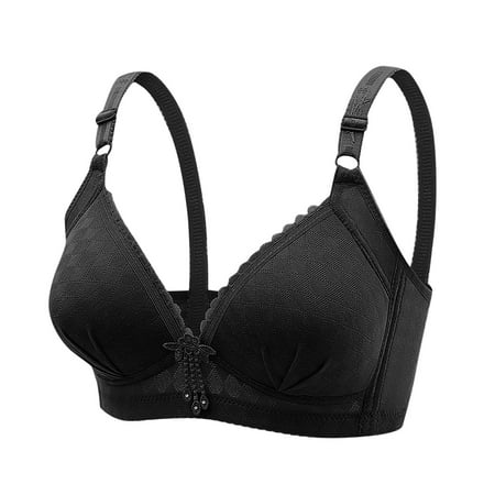 Sdeycui Padded Push Up Bras for Women No Underwire Full Coverage Bras Breathable Everyday Bra Deep V Plunge Soft Bras