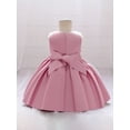 thumbnail image 4 of Bagilaanoe Toddler Baby Girls Formal Dress Sleeveless A-line Princess Dresses 6M 12M 18M 24M 3T 4T 5T Kids Flower Tulle Dress for Wedding Birthday Party Gown, 4 of 7
