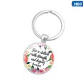 thumbnail image 1 of Bible Verses Keychain Glass Dome Pendant Keychain Scripture Quote Jewelry Christian Faith Inspirational Gifts, 1 of 6