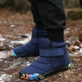 thumbnail image 2 of Kids Winter Snow Boots Boys Girls Wide Toe Box Barefoot Hiking Boots Furry Lined Outdoor Short Booties, 2 of 9