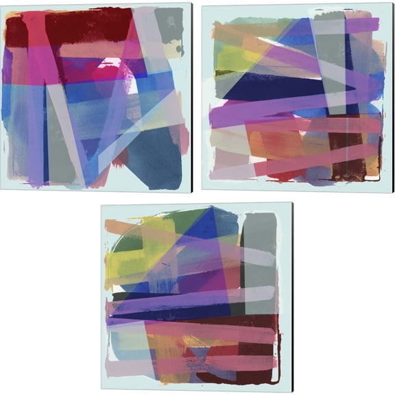 Great Art Now Drifter by Cartissi 3 Piece Canvas Art Set Each 14"W x 14"H