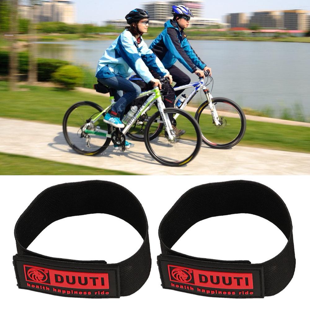 OTVIAP DUUTI 2pcs Elastic Bicycle Reflective Ankle Leg Band Pants Clip