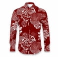 thumbnail image 4 of Camisas hawaianas con flores, camisas casuales de manga larga, camisas de moda para hombres y mujeres, blusas de playa cubanas, ropa para hombres, camisas con vuelta, 4 of 5