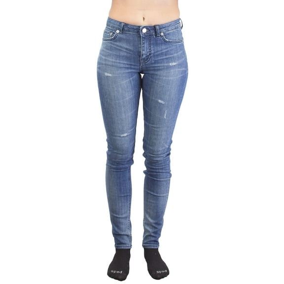 BLK DNM Women's Distressed Jeans, Ostend Blue, 30x30