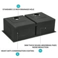 thumbnail image 2 of Double Bowl Undermount Sink, 33"x19" Gunmetal Black Double Bowl Kitchen Sink 16 Gauge with Two 10" Deep Basin, X Grooves Engineered for Easy Draining, 2 of 6