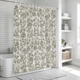 thumbnail image 5 of Spring Flowers Shower Curtain Set - 72" x 78" Washable Bathtub Curtain with 12 Hooks, Farmhouse Sage Green Pastoral Floral Leaf Waterproof Fabric Stall Shower Curtains for Bathroom/Bathtub Décor, 5 of 6