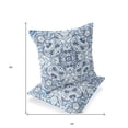 thumbnail image 3 of Set of Two 16" X 16" Blue and White Geometric Indoor Outdoor Throw Pillow, 3 of 6