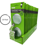 Toter PowerFresh Citrus Trash Can Odor Eliminator Refills -15 Packs (30 Refills)