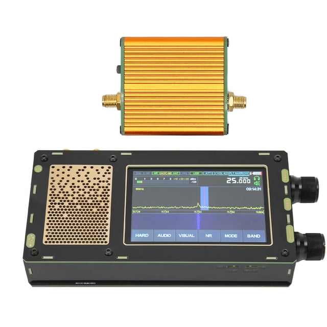 Receptor De Radio De Onda Corta Portátil, Receptor DSP SDR De 50 KHz A 2 GHz Con Pantalla Táctil De 3,5 Pulgadas Batería De 3600 MAh AM SSB NFM WFM CW Receptor De Radio De Onda