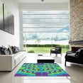 thumbnail image 7 of Ahgly Company Machine Washable Indoor Rectangle Transitional Slate Blue Area Rugs, 2' x 3', 7 of 7