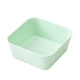 thumbnail image 2 of Square Cereal Bowl, Plastic Serving Bowl Portable for Picnic Snack Salad Dessert, Lightweight Reusable Soup Bowl for Home Camping Travel, Green, 2 of 6