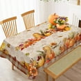 thumbnail image 4 of Rectangle Fall Tablecloth with Countryside Leaves and Pumpkins Decorations,Printed Thanksgiving Tablecloth for Harvest,Holiday and Parties Table Cover,60x120 Inch, 4 of 6