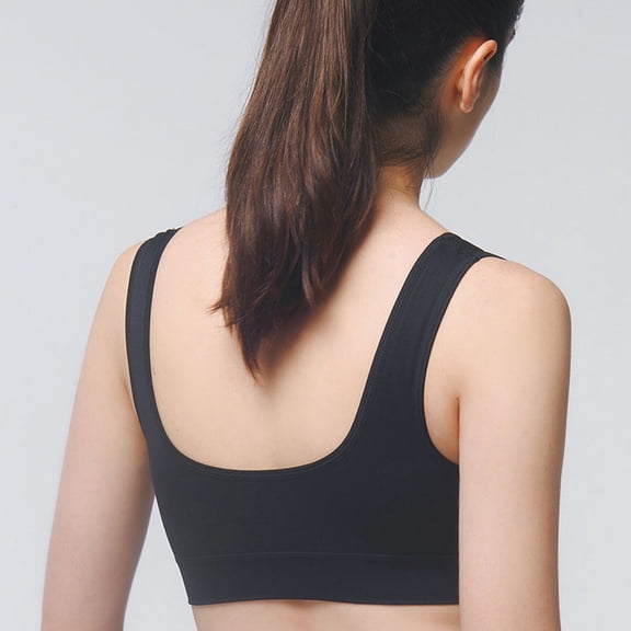 HEANUJJ 3-Pack Black Wirefree Running Sports Bras, Breathable Yoga Vests for Women, Comfortable Fit Activewear Underwear