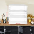 thumbnail image 3 of 3 Tier Acrylic Clear Display Case Dustproof Toy Shelf Figures Showcase Holder 11*4.7*14in, 3 of 16