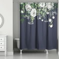 thumbnail image 2 of Creative Products Painted Flowers on Navy 71x74 Shower Curtain, 2 of 2