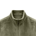 thumbnail image 5 of LEKWK Fleece Jacket for Men Full Zip Stand Collar Warm Winter Outerwear Cozy Thermal Coat with Side Pockets Casual Lightweight Soft Pullover for Outdoor Green XXL, 5 of 5