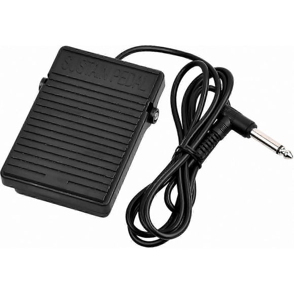 Universal Sustain Pedal for Digital Pianos, Keyboards, Synthesizers, and MIDI Controllers with Durable Piano-Style Design