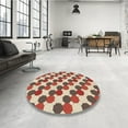 thumbnail image 3 of Ahgly Company Indoor Square Patterned FireBrick Red Area Rugs, 8' Square, 3 of 6