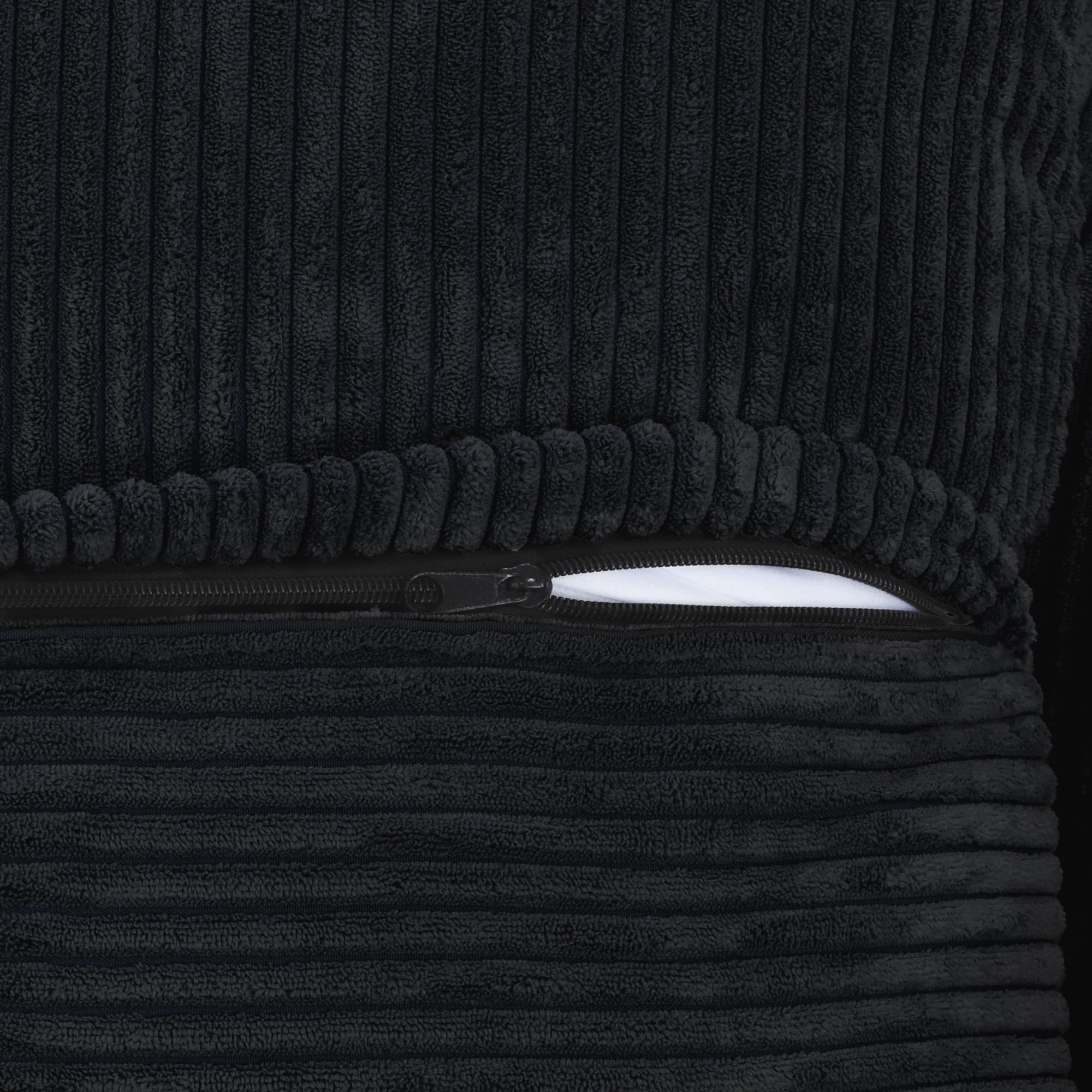 bokifol Modern Sectional Sofa Couch Floor Sofa for Bedroom,Living Room,Apartment and Small Space,Ottoman,Black