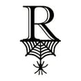 thumbnail image 4 of Clearance Halloween Letter Metal Hanging Ornaments Initial Name Personalized Hanging - Spider Web Metal Wall Decor Sign for Front Door or Inside Your Home hanging file folders, 4 of 5