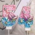 thumbnail image 2 of Sparkling Mermaids Number with Sequins, Paraffin Wax for Girls Birthdays, Anniversaries & Special, 2 of 3