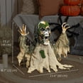 thumbnail image 2 of Halloween Animated Skeleton with Glowing LED Eyes, Animatronic Halloween Decorations, Battery Operated, 2 of 6