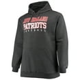 thumbnail image 2 of Men's Fanatics Heathered Charcoal New England Patriots Big & Tall Practice Pullover Hoodie, 2 of 3