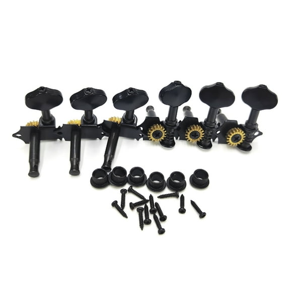 6PCS Metal Guitar Headstock Tuners Electric Guitar Tuning Keys Guitar Tailpiece Pegs Metal Texture for Precise Tuning