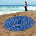 thumbnail image 2 of 100% Cotton Starbrust Trendy Round Beach Towel, 2 of 6