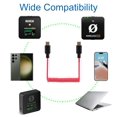 thumbnail image 3 of Cable adaptador de audio JCMOYUTY USB-C en espiral rojo de 50 cm, 3 of 5