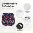 thumbnail image 4 of Gukieu Skull mushroom rainbow color Print Women's Sports Shorts with Drawstring Elastic Waistband for Running, Yoga, Fitness-X-Large, 4 of 7