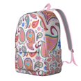 thumbnail image 5 of Paisley Design Canvas Bookbag for Women, Retro Floral Mandala Pattern Travel Backpack, Boho Chic Ethnic Style School Daypack, 5 of 5