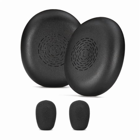 Memory Foam Ear Pads Microphone Windscreen Ear Cushions Compatible for Jabra Evolve2 65flex Headphones Earmuff Ear Cover