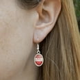 thumbnail image 3 of Alert Video Game In Progress Unauthorized Entry Eliminated Novelty Dangling Drop Oval Charm Earrings, 3 of 4