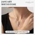 thumbnail image 3 of Birthstone Pendant Necklace for Boy Mom or Grandma by Ginger Lyne Sterling Silver CZ Family Birthday Charm, 3 of 7